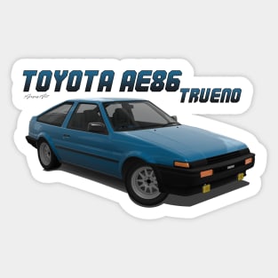 Toyota AE86 Trueno Blue Sticker